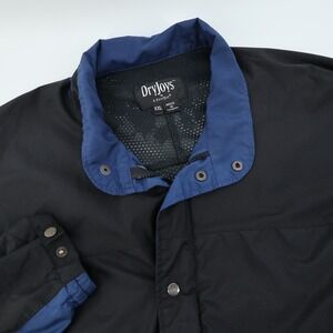Dryjoys by Footjoy Golf Windbreaker Jacket Mens XXL‎ Black Blue - Minor Flaws